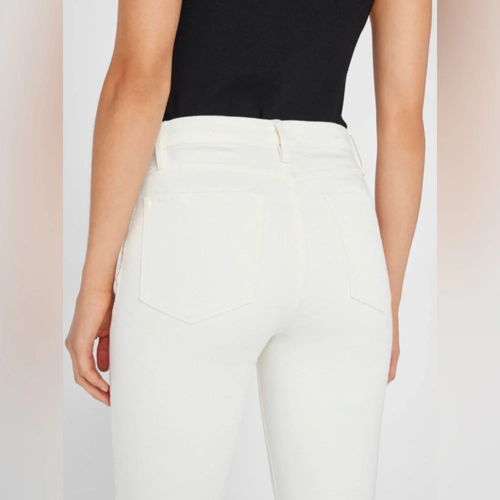 Frame Le Super High Straight in Au Natural White Jeans Size 28 $248 Denim - Picture 8 of 12